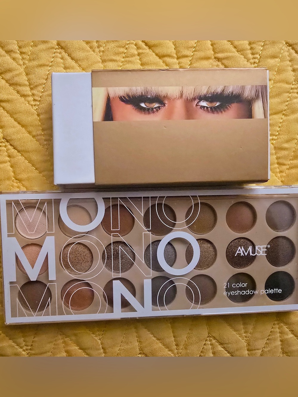 Amuse Monochromatic 21-Color Eyeshadow Palette & Lashed by Blac Chyna Lashes